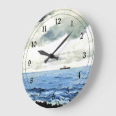 ウィンズロー絵画ホメーズ、バミューダ ラージ壁時計 (傾斜)