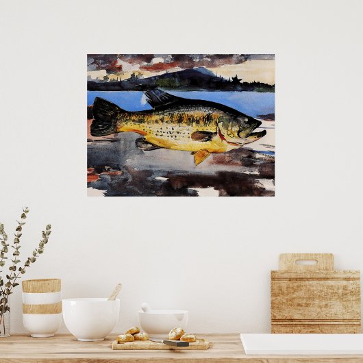 ウィンズロー絵画ホーマーのベース ポスター (キッチン)