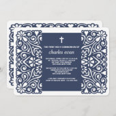 ウィンソウルスピリットブルー宗教招待状 招待状 (正面/裏面)