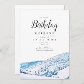 ウィンタイコロラドマウンテンズ誕生日ウィークエンド 招待状 (正面/裏面)