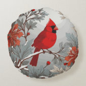 ウィンタイレッド（鳥）ショウジョウコウカンチョウバード ラウンドクッション (裏面)
