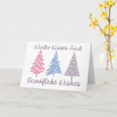 ウィンタキス＆スノーフレークウィッシュ カード (黄色い花)