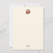 ウィンタココアの至福 - マグカップの可愛い犬のデザイン シーズンカード (裏面)