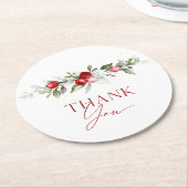 ウィンタベリー サンクス ブライダルシャワー ラウンドペーパーコースター (アングル)