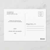 ウィンタモダンークリスマスフォトコラージュホリデイ ポストカード (裏面)