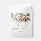 ウィンタリーフローラルパイントゥリー ブライダルシャワー フェイバーバッグ (正面)