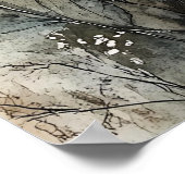 ウィンターお洒落ウッドランドフェアリー&キツネ子供部屋アート ポスター (角)