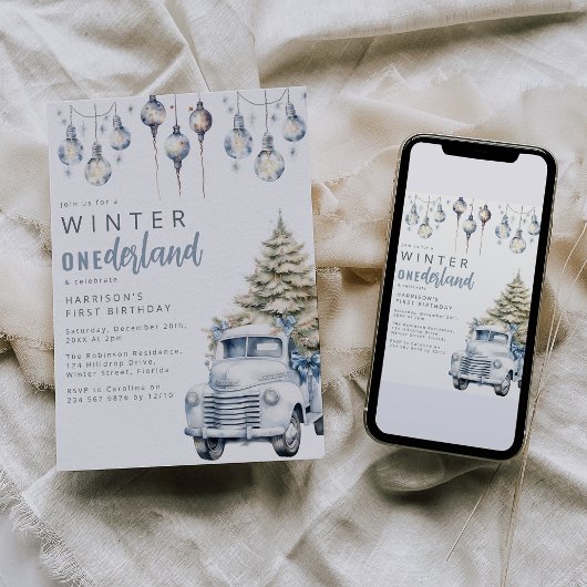 ウィンターお洒落オーネダーランド最初の誕生日パーティー 招待状