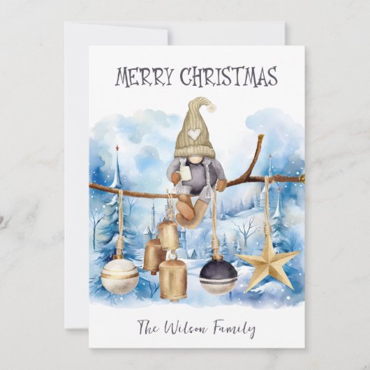 ウィンターお洒落レディ格言メリークリスマス シーズンカード (正面)