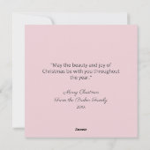 ウィンターお洒落ワンダーランドハウスクリスマス シーズンカード (裏面)