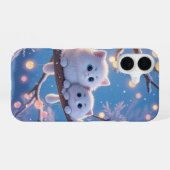 ウィンターかわいい猫スマホケース iPhone 16ケース (裏面横)