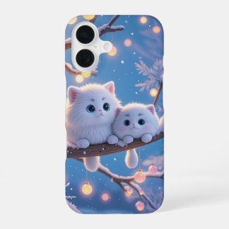 ウィンターかわいい猫スマホケース iPhone 16ケース