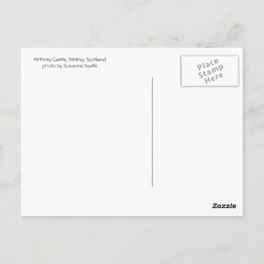 ウィンターのエアスリー城 ポストカード (裏面)