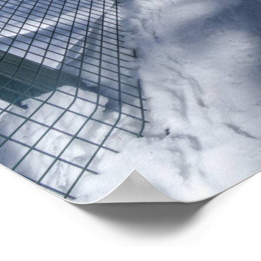 ウィンターの凍ってい美しいパスJohnson Creek Upper ポスター (角)