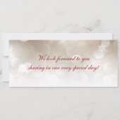 ウィンターぼやけボーディングパス結婚式招待状 招待状 (裏面)