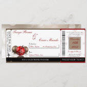 ウィンターぼやけボーディングパス結婚式招待状 招待状 (正面/裏面)