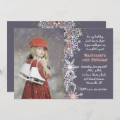 ウィンターアイススケートで滑る招待状 招待状 (正面/裏面)