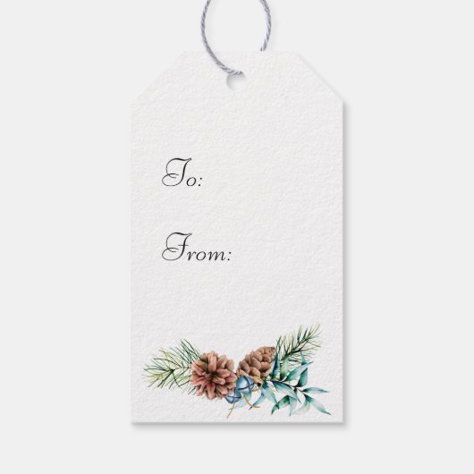 ウィンターアイススケートスノーグローブカスタムラベル ギフトタグ (裏面)