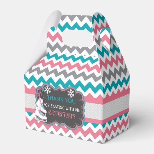 ウィンターアイススケート誕生日パーティーありがとう フェイバーボックス (正面サイド)