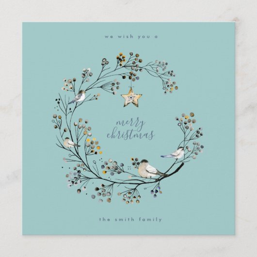 ウィンターアイスブルーリースクリスマス |新年 シーズンカード (正面)