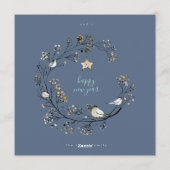 ウィンターアイスブルーリースクリスマス |新年 シーズンカード (裏面)