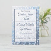 ウィンターアイスブルー結婚式招待状 招待状 (スタンド正面)