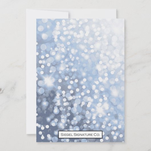 ウィンターアイスブルー結婚式招待状 招待状 (裏面)