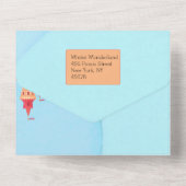 ウィンターアイスプリンセス王室の誕生日 オールインワン招待状 (裏面)