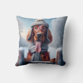 ウィンターアイリッシュセッター犬 クッション (裏面)