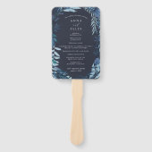 ウィンターアズールブルーボタニカル結婚式 プログラム ハンドファン (正面)