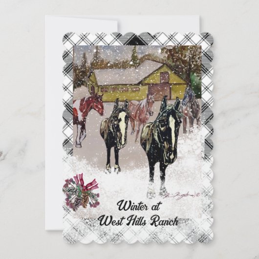 ウィンターアットウエストヒルズファーム2黒い馬 シーズンカード (正面)