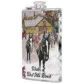 ウィンターアットウエストヒルズファーム2黒い馬 フラスク (左)