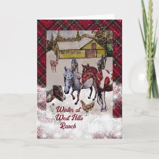 ウィンターアットウエストヒルズランチホリデーカード シーズンカード (正面)
