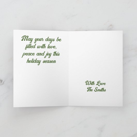 ウィンターアットウエストヒルズランチホリデーカード シーズンカード (内部)