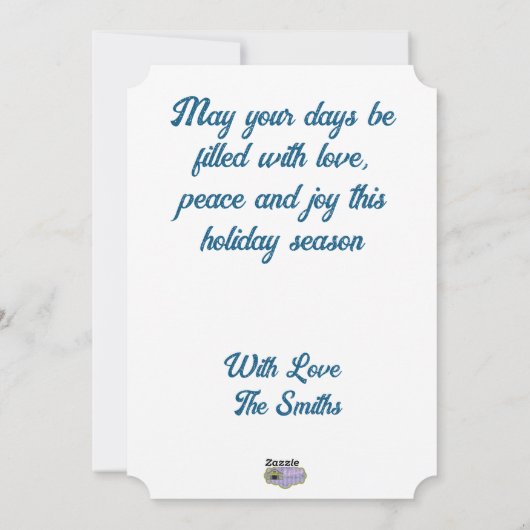 ウィンターアットウエストヒルズランチホリデーカード シーズンカード (裏面)