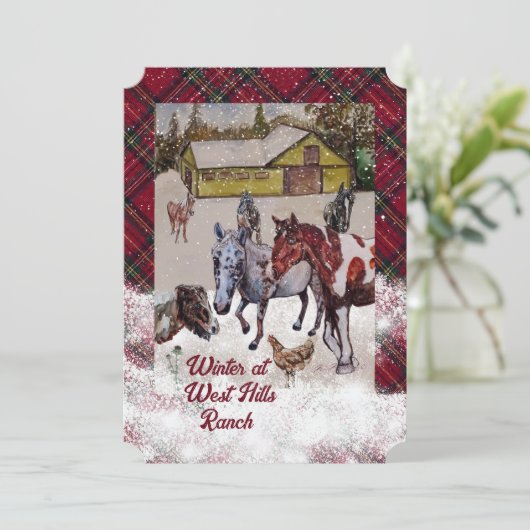 ウィンターアットウエストヒルズランチホリデーカード シーズンカード (スタンド正面)