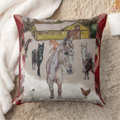 ウィンターアットウエストヒルズランチ クッション (ブランケット)