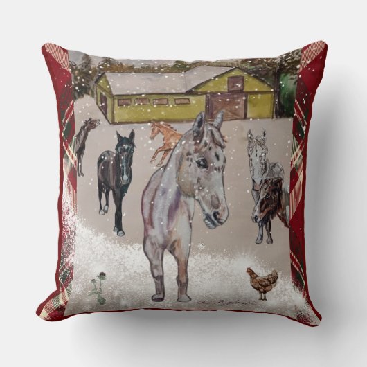 ウィンターアットウエストヒルズランチ クッション (正面)