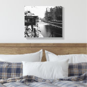 ウィンターアットザリバーサイドBW キャンバスプリント (インサイチュ (寝室))