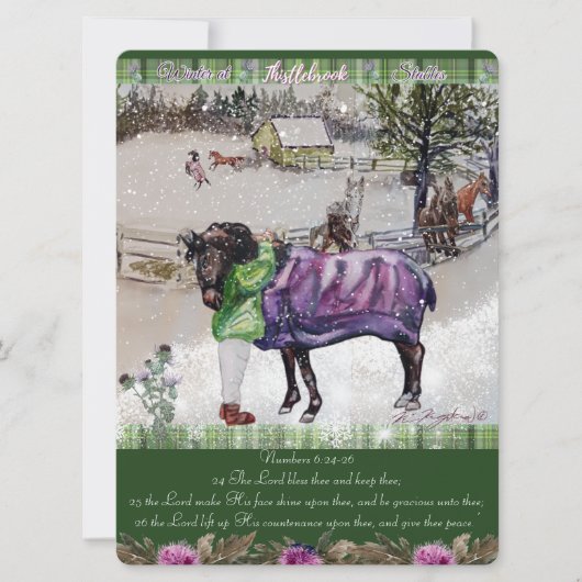 ウィンターアットティーブルックスタブルズ聖なる書物、 経典ホリデー シーズンカード (正面)