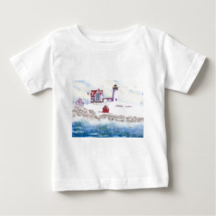 ウィンターアットヌブルライトハウス(メイン) ベビーTシャツ