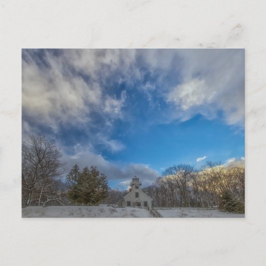 ウィンターアットミッションポイントライトハウス ポストカード (正面)