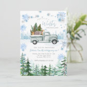 ウィンターアニマルオンダーランド1歳の誕生日 招待状 (スタンド正面)