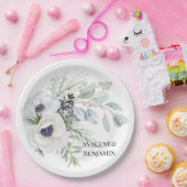 ウィンターアネモネ絵を描フローラハンド結婚ズ ペーパープレート (パーティー)