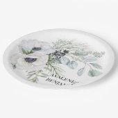 ウィンターアネモネ絵を描フローラハンド結婚ズ ペーパープレート (アングル)