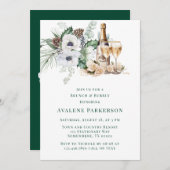 ウィンターアネモンスハンドブ絵を描ラン&バブリー 招待状 (正面/裏面)