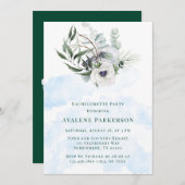 ウィンターアネモンスハンド絵を描バチェロレッテ 招待状 (正面/裏面)