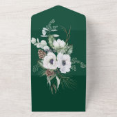 ウィンターアネモーネ絵を描ハンドズ結婚お祝い オールインワン招待状 (外側)