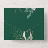 ウィンターアネモーネ絵を描ハンドズ結婚お祝い オールインワン招待状 (裏面)