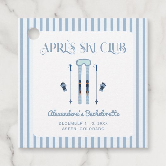 ウィンターアプリスキーバチェロレッテ フェイバータグ (正面)